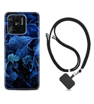Xiaomi Poco X3 Pro M4 Pro X4 Pro C40 10C Kılıf Boyun Askılı Silikon Blue Foid 1628