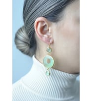 Kadir Jewellery 22 Ayar Altın Kaplama Kadın Sallantılı Küpe -El İşçiliği Ve Hipoalerjenik Küpe