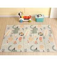 MooieBaby's Circus Katlanabilir Oyun Matı, Oyun Halısı 150 X 180 X 1 cm