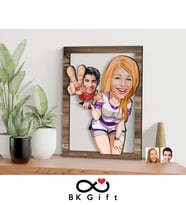 BK Gift Kişiye Özel Sevgililer Karikatürlü 3D Ahşap Tablo, Sevgiliye Hediye, Sevgililer Günü Hediyesi, Yıl Dönümü Hediyesi, Doğum Günü Hediyesi-30