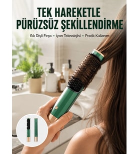 Düzleştirici Fırça Saç Düzleştirici Arada Fön Tarak Taşınabilir Yeni Nesil