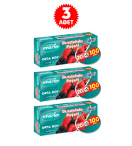 SMARTER 300 ADET BUZDOLABI POŞETİ ORTA BOY 3 PAKET ( 100 ADET x 3 )