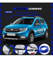 Dacia Sandero Oto Araç Kapı Koruma Fitili 5metre Parlak Mavi Renk