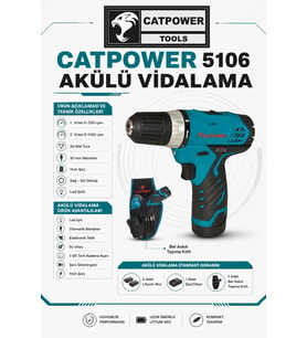 Catpower 12V-1.5Ah Akülü Vidalama