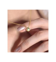 Kadın Sarı Minimal Midye 925 Ayar Gümüş Kolye (Gold)