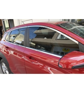 Hyundai Kona Cam Çerçevesi Kenar Çıtası Krom Tamtur