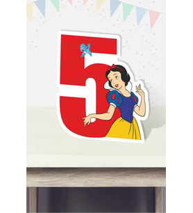 Pamuk Prenses Temalı Ayaklı Rakam Panosu - 5 Yaş (40 cm)