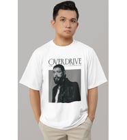 Tasarım Overdrive Post Malone Rapper Şarkıcı Baskılı Unisex Oversize Tişört