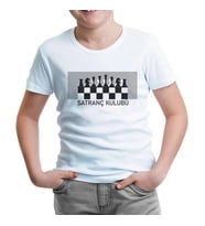 Satranç Kulübü Beyaz Çocuk Tshirt