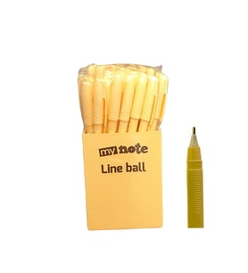 Mynote Line Ball 50'li PP Kutu Neon Turuncu