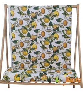 Limon ve Limon Çiçeği Desenli Su ve Leke İtici Panama Keteni Duck Kumaş Bezi 100x180 (Limon Sarı)