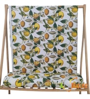 Limon ve Limon Çiçeği Desenli Su ve Leke İtici Panama Keteni Duck Kumaş Bezi 100x180 (Limon Sarı)