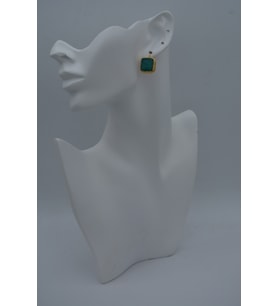 STONEAGE JADE TAŞLI EL YAPIMI KÜPE (Rose)