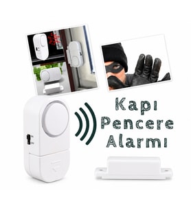 Qasul Kapı ve Pencere Manyetik Alarm 90DB Yüksek Sesli Güvenlik Uyarı Cihazı Pilli Kolay Montajlı Hırsız Alarm Sensörü Ev Ofis Balkon Çekmece Dolap Için Kapı Açılınca Çalan Alarm
