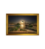 Manzara Temalı Kanvas Tablo 50 x 70 cm Gold Çerçeve