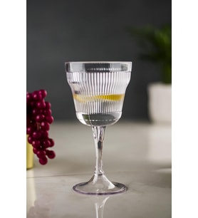 Akrilik Şeffaf Tekli Kadeh & Su Meşrubat Kahve Yanı Bardağı 300 ml ( Cam Değildir )