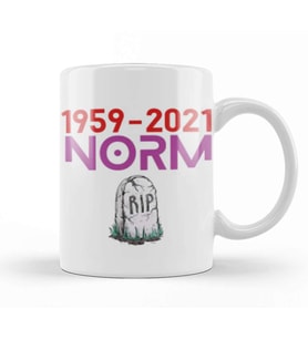Comedian Norm Macdonald Rip Kupa Bardak Porselen
