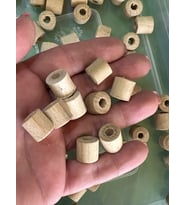 1 CM 10 ADET DELİKLİ AHŞAP BORU BONCUK TAKI BONCUĞU