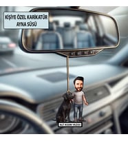 Kişiye Özel Karikatür Erkek Ayna Süsü – Araç İçi Esprili Hediyelik