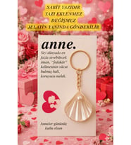 İstiridye  anne.  Özel Kartlı Anneler Günü Hediyesi - İstiridye Hediye Anahtarlık - 10 Adet