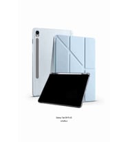 Galaxy Tab S8 Plus Uyumlu Kalem Bölmeli Standlı Fuchsia Trifolding Tablet Kılıfı