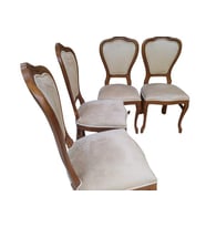 Sandalye 18485 Ceviz Klasik Model Kayın ASLAN Ayak Oyma Ceviz babayface kumaş