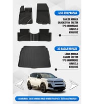Citroen C5 Aircross Mild Hybrid 2025+ Uyumlu 4.5D SAHLER Premium Havuzlu Paspas ve Liner Marka ÜST Bagaj Havuzu