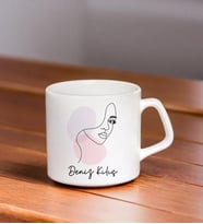 İsme Özel Minimal Çizgisel Kadın Temalı  Espresso Kupa Bardak