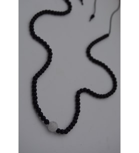STONEAGE JEWELLERY Havlit ve Oniks Taşlı Metalsiz Kolye (Altın / Dore)