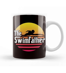 Swimfather Swimmer Swimming Pool Athlete Swim Water Sports Kupa Bardak Porselen