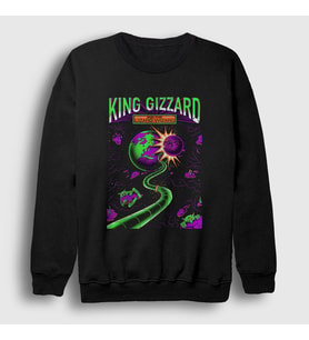 Presmono Unisex Siyah Stadthalle King Gizzard And The Lizard Wizard Sweatshirt 493498tt