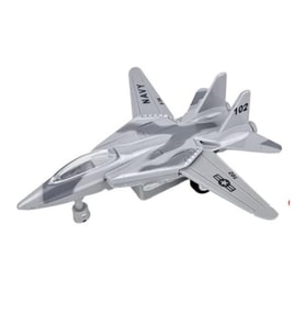 Çek Bırak Mini Metal Uçak - Gri (Sarı)