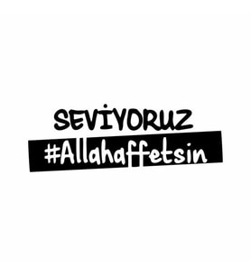 Seviyoruz Allah Affetsin Araba Sticker siyah 17x6 CM (Siyah)
