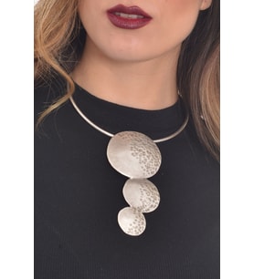 Kadın Antik Gümüş Kaplama Bohem Choker