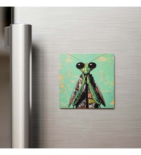 Mantis - Peygamber Devesi - Güneş Gözlüklü Style - Buzdolap Magneti - 9x9 Cm