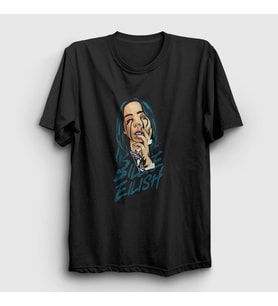 Presmono Unisex Siyah Over Billie Eilish T-Shirt 154520tt