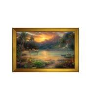 Manzara Temalı Kanvas Tablo 50 x 70 cm Gold Çerçeve