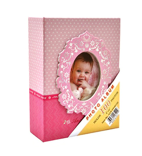 100’lük 10x15cm Bebek Fotoğraf Albümü (Pembe)