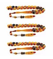 Akrilik tespih 3 lü set (Kahverengi)