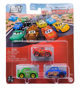 Üçlü Cars Mini Racers - Lightning McQueen & Chick Hicks & Fabulous Hudson Hornet HTR10