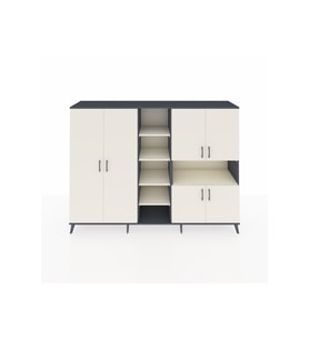 Hyperion Dolap 13 Raflı 6 Kapaklı 220x44x163 Antrasit-Aytaşı