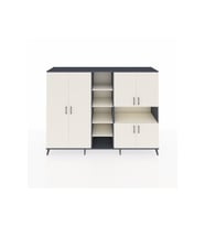 Hyperion Dolap 13 Raflı 6 Kapaklı 220x44x163 Antrasit-Aytaşı