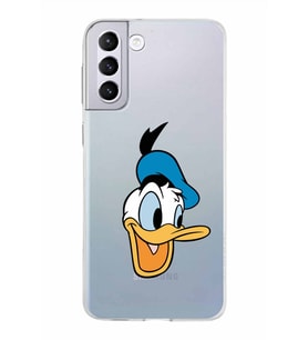 Samsung Galaxy S21 Plus Kapak Donald Duck Tasarımlı Şeffaf Silikon Kılıf