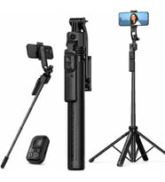 Lexroo AI Yüz Takipli Selfie Çubuğu Tripod, 360° Otomatik Takip Gimbal, Quadrapod Taban