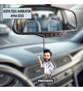 Kişiye Özel Karikatür Erkek Ayna Süsü – Araç İçi Esprili Hediyelik