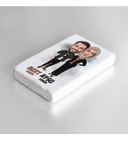 Kişiye Özel Birbirine Yakışan Sevgililer Karikatürlü Taş Buzdolabı Magneti