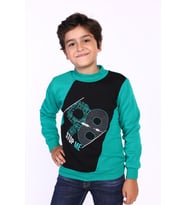 Toontoy Erkek Çocuk Baskılı Sweatshirt (Yeşil)