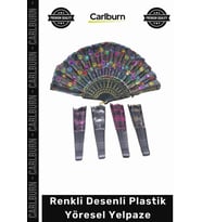 #Yelpaze Hediyelik Geleneksel Otantik Dayanıklı Kaliteli Renkli Desenli Plastik Yöresel Yelpaze
