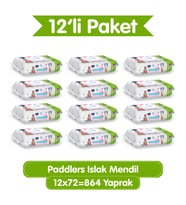 Paddlers Islak Mendil 864 Yaprak (12x72) – Koli