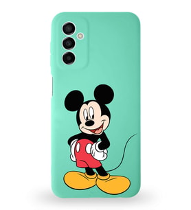 Samsung Galaxy A04s Uyumlu Lansman Kılıf Altı Kapalı İçi Kadife  Mickey Mouse-E Tasarımlı  Kapak (Şeffaf)